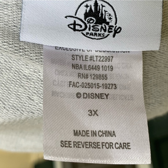 Walt Disney World Spirit Jersey Plus Size 3X Gray Red Yellow Mickey Sweatshirt - Picture 8 of 10